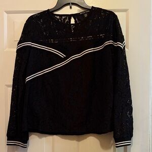 Black Lace Women's Blouse